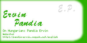ervin pandia business card